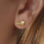 Diamond Cherry Blossom Stud Earrings, 18ct Gold, thumbnail 1 of 7