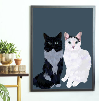 Custom Vibrant Personalised Pet Portrait Dog Cat, 7 of 12