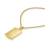 Wide Ingot Men's Necklace 18 K Gold Plated Solid Silver, thumbnail 7 of 7