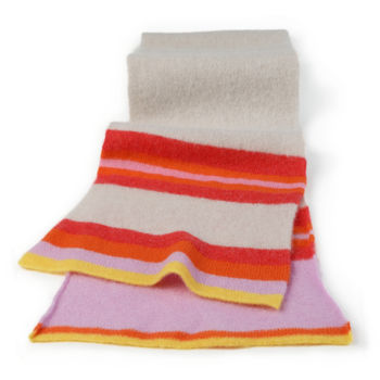 Pure Cashmere Scarf With Multistripe, 2 of 3