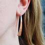 Rose Gold Plated Sterling Silver Curved Drop Earrings, thumbnail 1 of 8