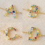 Rainbow Crystal Initial Bracelet In Gold Plating, thumbnail 9 of 12