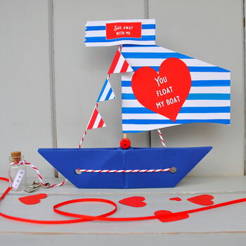 Personalised Valentine's Day Sail Boat Card, 2 of 6