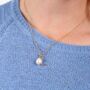 Gold Vermeil Pearl Initial Letter Personalized Necklace, thumbnail 4 of 12