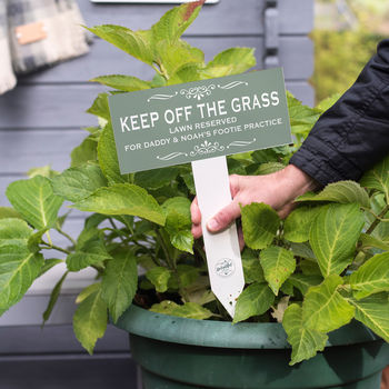 Personalised 'Keep Off The Grass' Garden Sign, 3 of 7