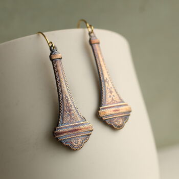 Art Nouveau Grecian Goblet Earrings, 3 of 8