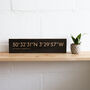 Personalised Wooden Oak Bus Blind Coordinates, thumbnail 2 of 12