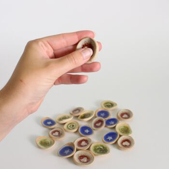 Set Of Three Handmade Ceramic Pocket Token Worry Stones, 4 of 9