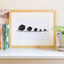 Personalised Birds On A Wire Family Print, thumbnail 1 of 6