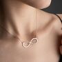 Personalised Infinity Necklace In Sterling Silver, thumbnail 2 of 7