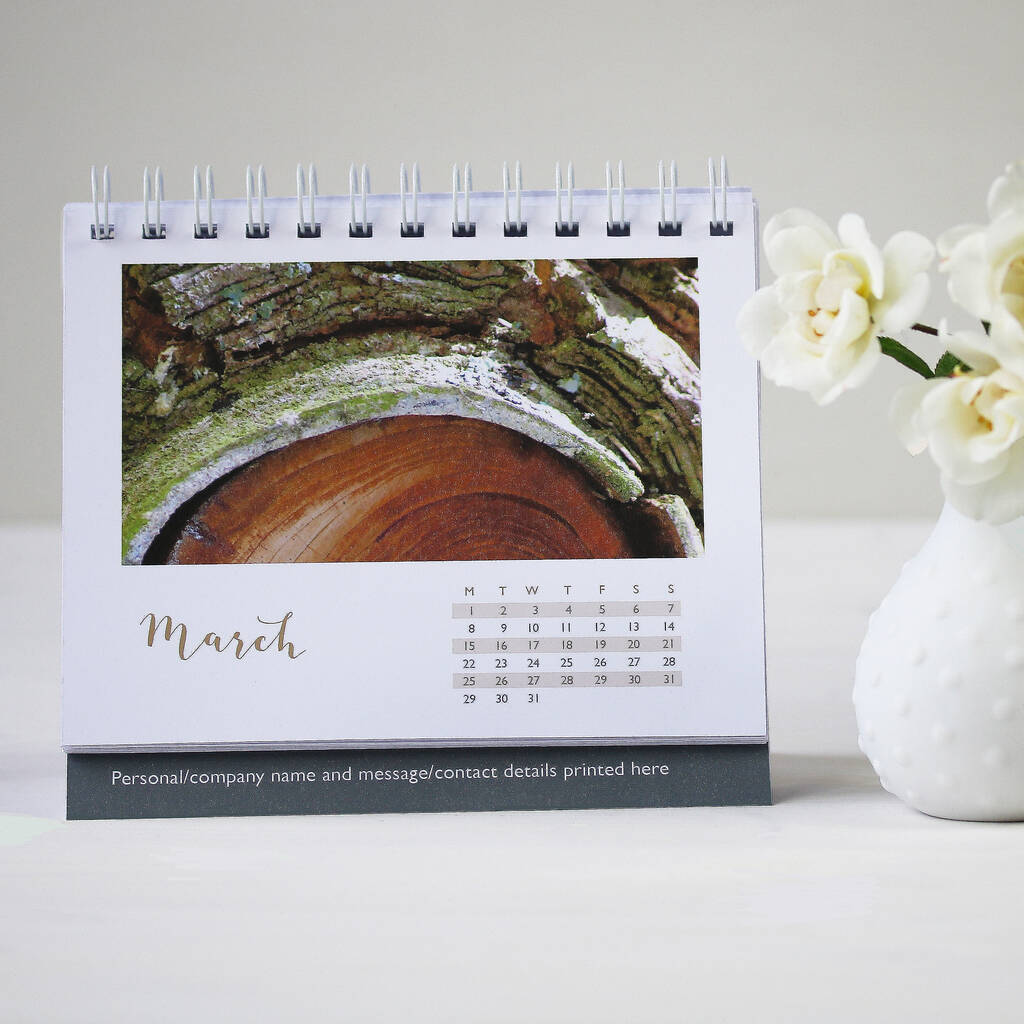 Personalised 2021 Desk Calendar ' Nature's Patterns' By Designed ...