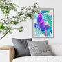 Pink Panther In The Neon Jungle Tropical Wall Art Print, thumbnail 3 of 6