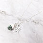925 Sterling Silver Initial And Crystal Necklace, thumbnail 2 of 7