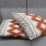 Aztec Cushion Cover With Geometric Brown Lines, thumbnail 4 of 7