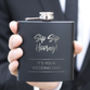 'Sip Sip Hooray' Personalised Wedding Grooms Hip Flask, thumbnail 1 of 7