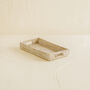 White Wash Rattan Mini Tray, thumbnail 1 of 3