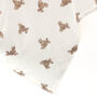 Little Teddy Bear Organic Cotton Muslin Swaddle Blanket, thumbnail 3 of 3