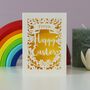 Personalised Papercut Happy Easter Card, thumbnail 1 of 8