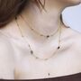 Sterling Silver Gold Plated Labradorite Necklace, thumbnail 2 of 6