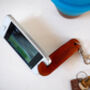 Personalised Leather Phone Stand Key Ring, thumbnail 2 of 6