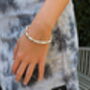 Gold Vermeil And Silver Beaten Bead Bracelet, thumbnail 2 of 8