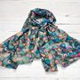 Gift Boxed Multicoloured Circles Scarf And Magnetic Brooch Set, thumbnail 2 of 5