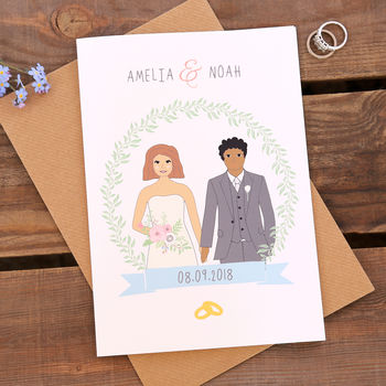 Wedding Day Personalised Mr And Mrs Card, 3 of 5
