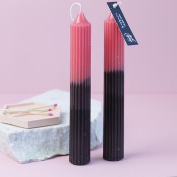 Ombre Ribbed Pillar Candle, 4 of 8