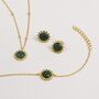 Malachite Necklace, Bracelet And Earring Jewellery Set, thumbnail 1 of 5