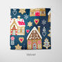 Blue Gingerbread House Christmas Cushion, thumbnail 7 of 7