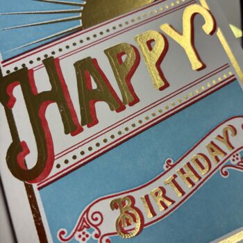 Gold Embossed Happy Birthday Card, 2 of 3
