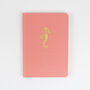 Seahorse Hardback Notebook In Dusty Pink Fabric, thumbnail 6 of 8