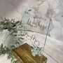 Botanical Personalised Leave Your Wishes Wedding Sign Clear, thumbnail 6 of 6
