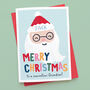 Cute Santa Grandson Christmas Card, thumbnail 1 of 2