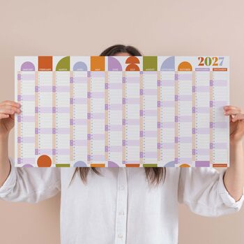 2027 Year Wall Planner | Landscape | Geometric Citrus Splash, 3 of 5