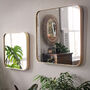 Square Gold Framed Mirrors, thumbnail 1 of 2