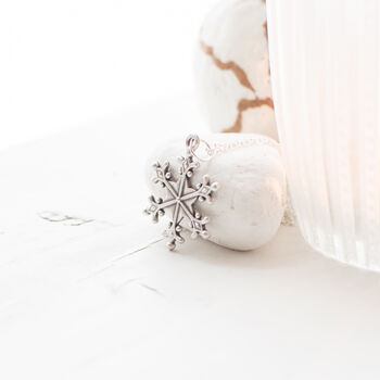 Silver Plated Snowflake Winter Necklace, 8 of 12