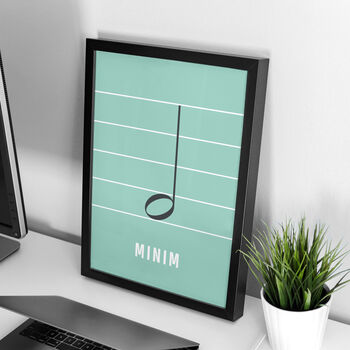 Minim Note Print | Music Theory Poster, 7 of 10