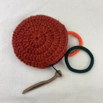 Fair Trade Crochet Wool Circular Spiral Coin Purse, 10 of 10