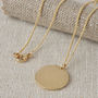 Solid 9ct Gold Beaten Disc Necklace, thumbnail 1 of 5