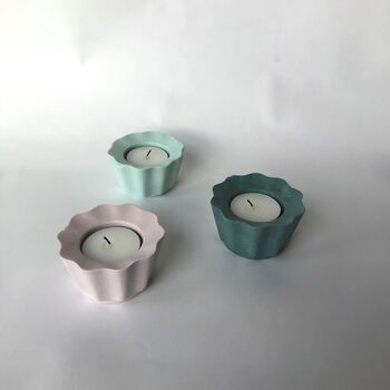 Block Colour Pastel Flower Candle Holder, 2 of 5