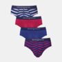 Multipack Four Pairs Of Men's Bamboo Briefs In Stripes, thumbnail 1 of 7