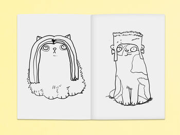 Colouring Book Set Of Five Funny Cat Colouring In Books, 3 of 6
