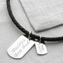 Men's Sterling Silver Double Dog Tag Necklace, thumbnail 4 of 10