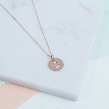 Westbourne Personalised 9ct Gold Initial Disc Pendant, 2 of 12