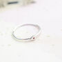 Personalised Birthstone Simple Love Heart Stacking Ring, thumbnail 6 of 9