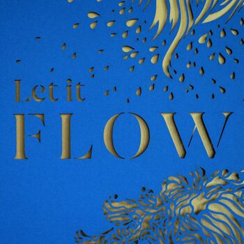 Mermaid 'Let It Flow' Blue Papercut Wall Art, 9 of 11