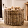 Premium Natural Rattan Oval Log Basket, thumbnail 1 of 5