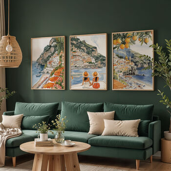 Set Of Three Amalfi Art Prints, 8 of 8