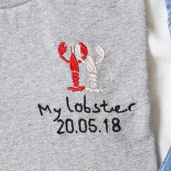 Personalised Embroidered 'My Lobster' T Shirt, 2 of 4
